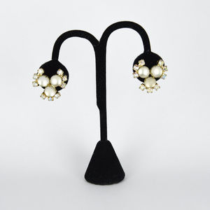 Vintage 1950s Aurora Borealis Rhinestone Earrings